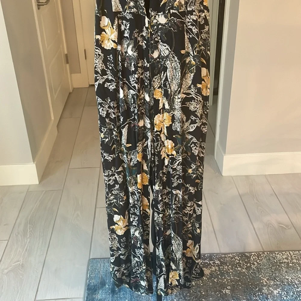 Free People Halter Top One Piece Jumpsuit Black Combo Size 4 - Picture 5 of 10